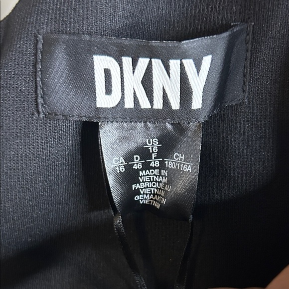 DKNY Elegant Black Asymmetrical Dress - Picture 2 of 15